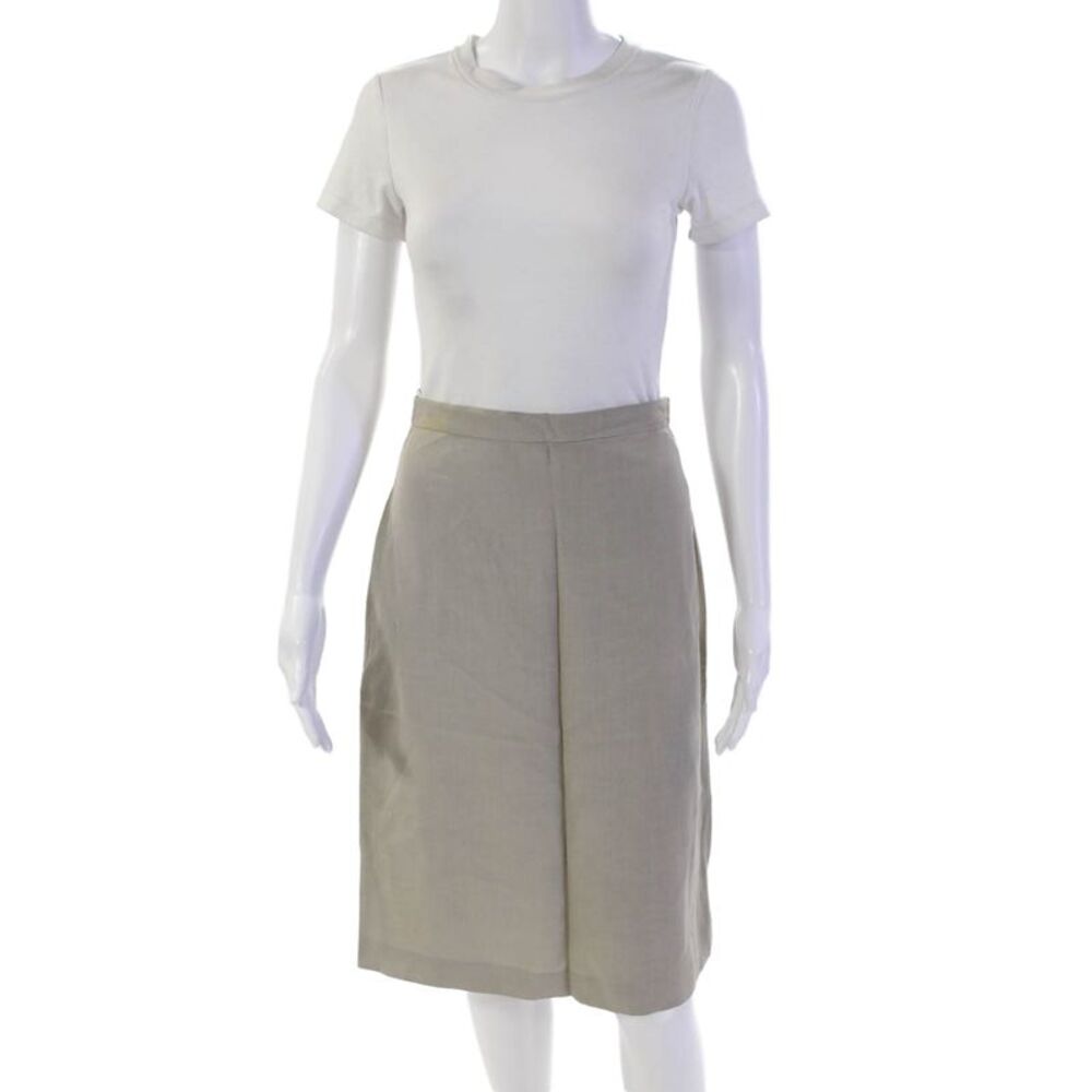 Max & Co Womens Zippered Lined Business Straight Skirt Solid Gray Size 6